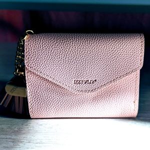 NWOT Pebbled Light Pink Leather Wallet